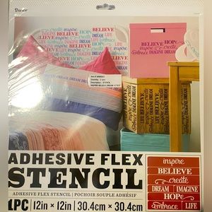 NWT DARICE Inspire Believe Dream Adhesive Flex Stencil By Craft Smart